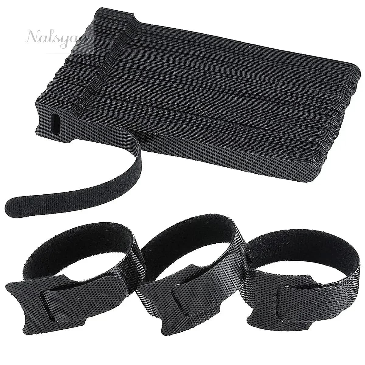100pcs Releasable Cable Ties Reusable Wire Management Organizer for Mouse Earphones Nylon Cord Straps Self-Locking Wrap
