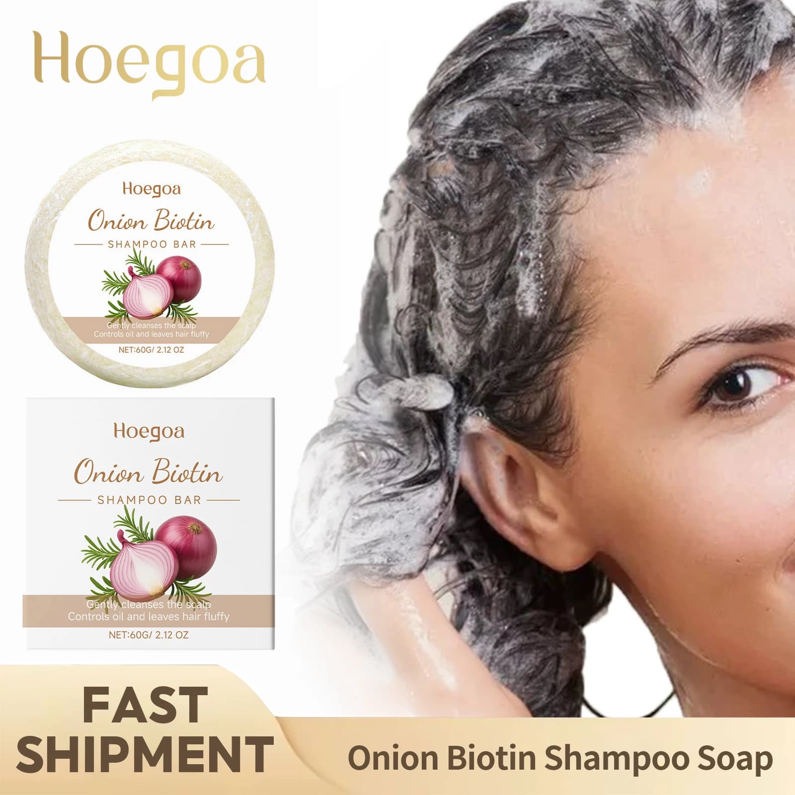 Cipolla Biotina Shampoo Soap Rosemary Gentle Cleansing Feed the growth of scalp hair Anti loss Hydrating smooth for all hair types