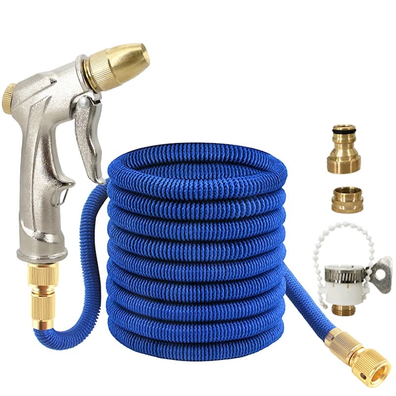 Pistole ad acqua in metallo per uso domestico e commerciale, tubi dell'acqua espandibili e retrattili, connettori da 1/2, strumenti per l'irrigazione del giardino
