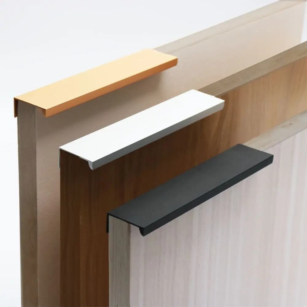 Maniglie per cassetti nascoste per camera da letto Maniglie per armadi da cucina Maniglie per armadi guardaroba Maniglie per mobili Manopole per cassetti Ferramenta per mobili