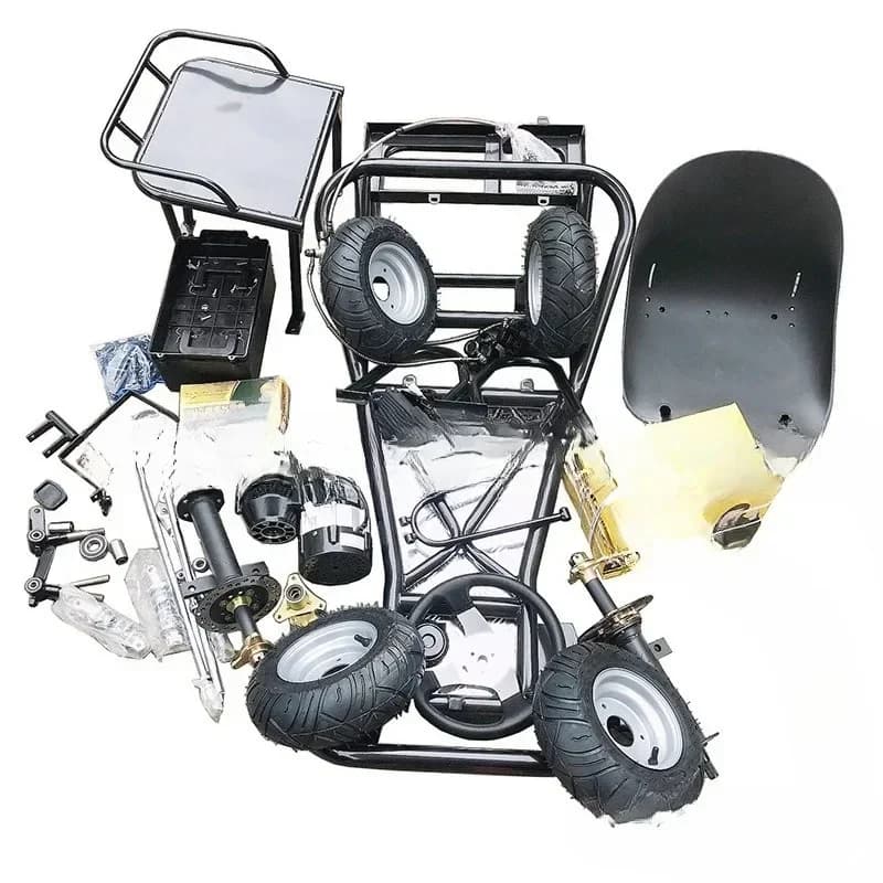 Set completo di accessori per telaio per kart drift a quattro ruote, gruppo elettrico per pneumatici da strada da 6 pollici