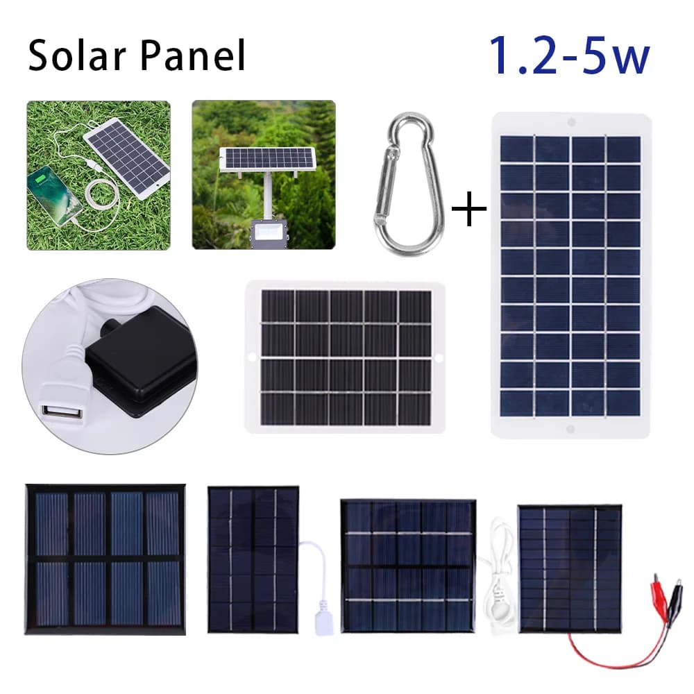 Caricabatteria solare portatile USB 10W 5V Uscita 900MA Caricatore da pannello solare leggero antigraffio per turismo, campeggio, escursionismo