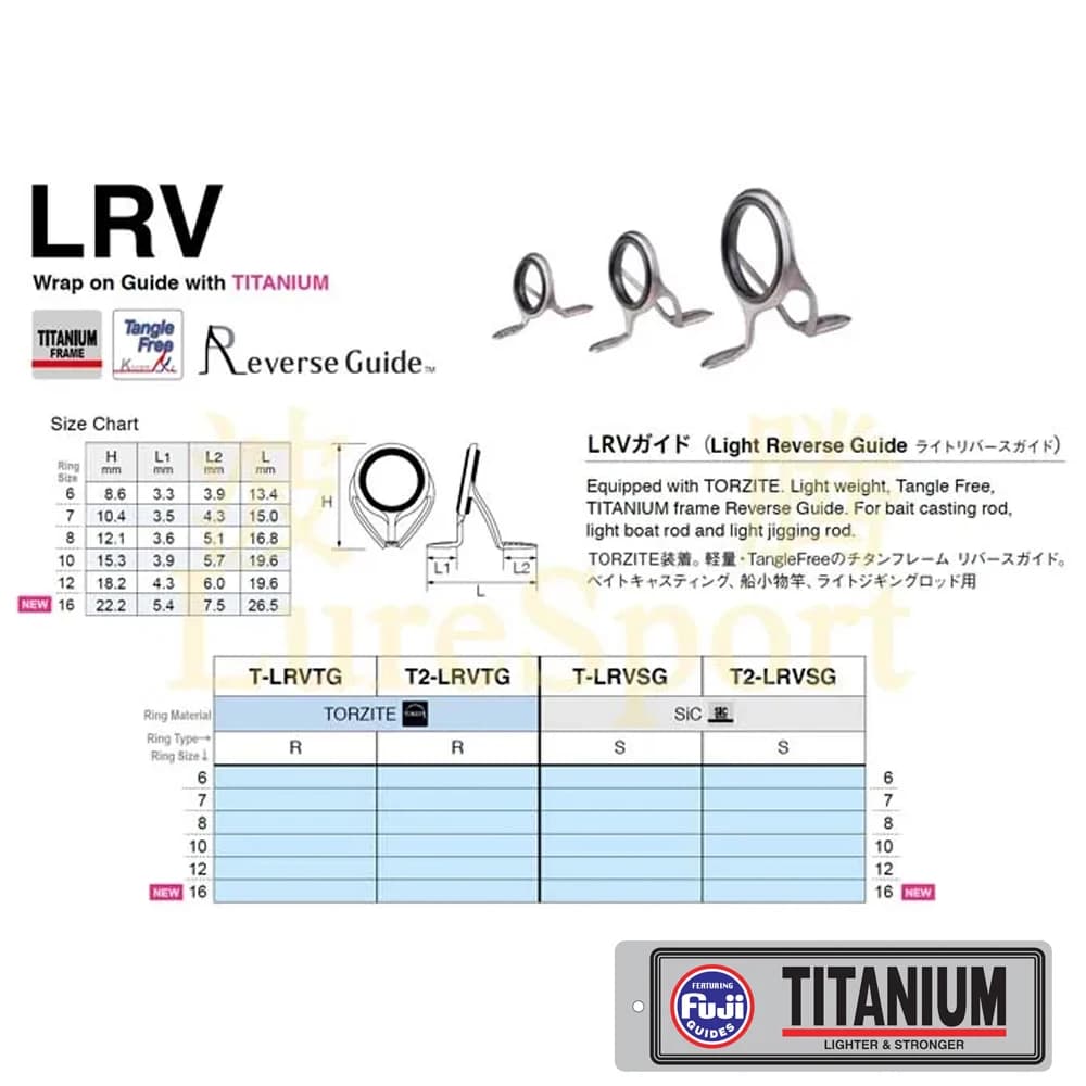 2 pezzi telaio in titanio FUJI T-LRVTG anello TORZITE T-LRVSG SIC anello guida asta componente di costruzione riparazione accessorio fai da te Giappone