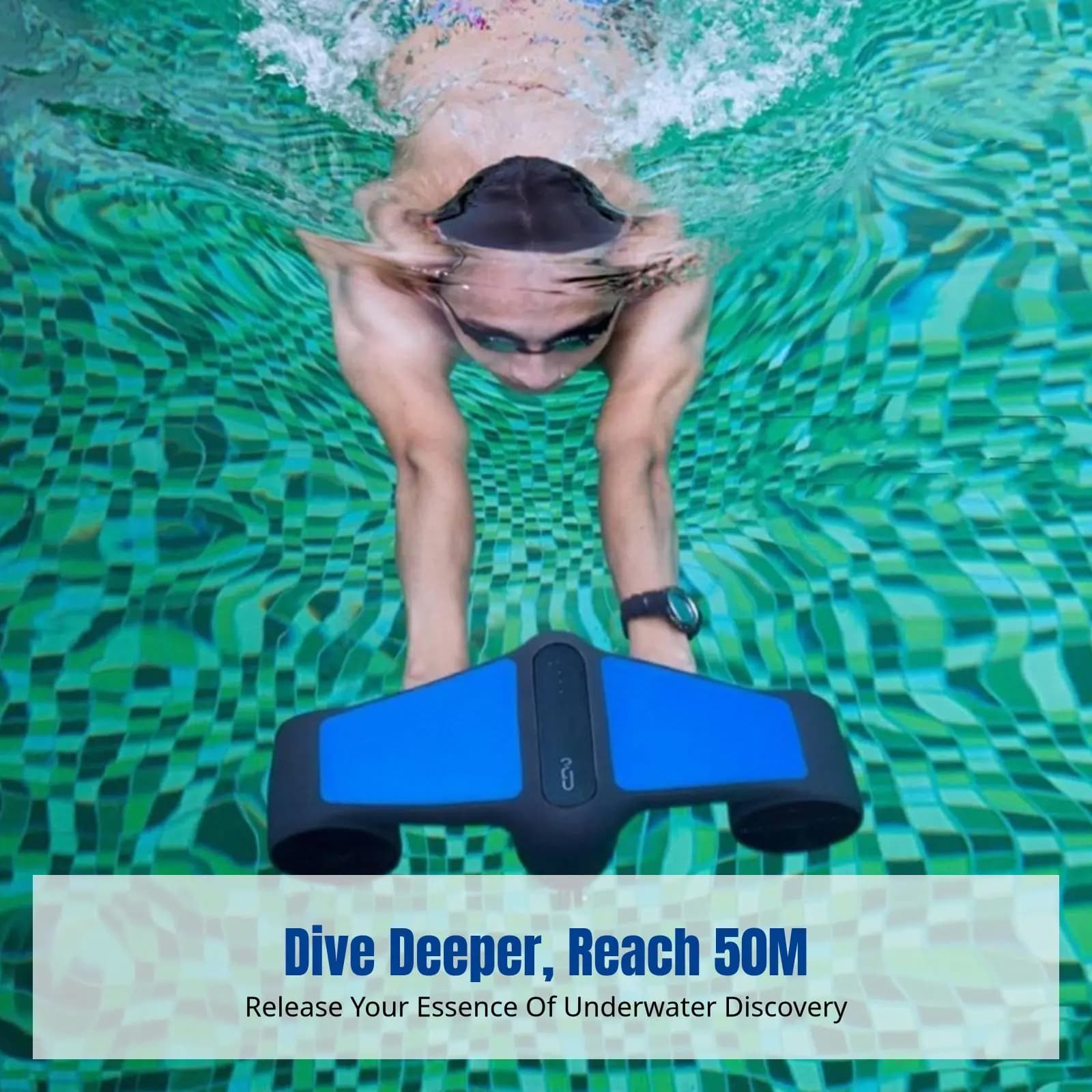AquaJet, Diving up to 50m, 60min Autonomy, Open Swimming, Diving, Snorkeling