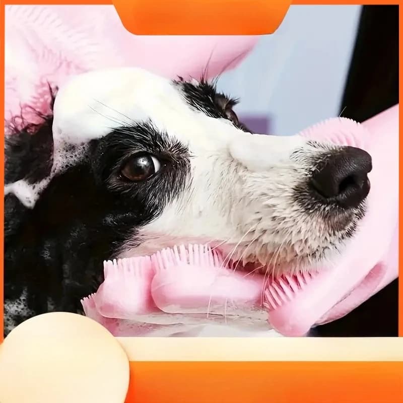 Guanti in Silicone per il Bagno degli Animali Domestici, Anti-Graffio e Anti-Morso, per Massaggio e Toelettatura, Riutilizzabili e Durevoli, per Lavaggio e Rimozione Peli