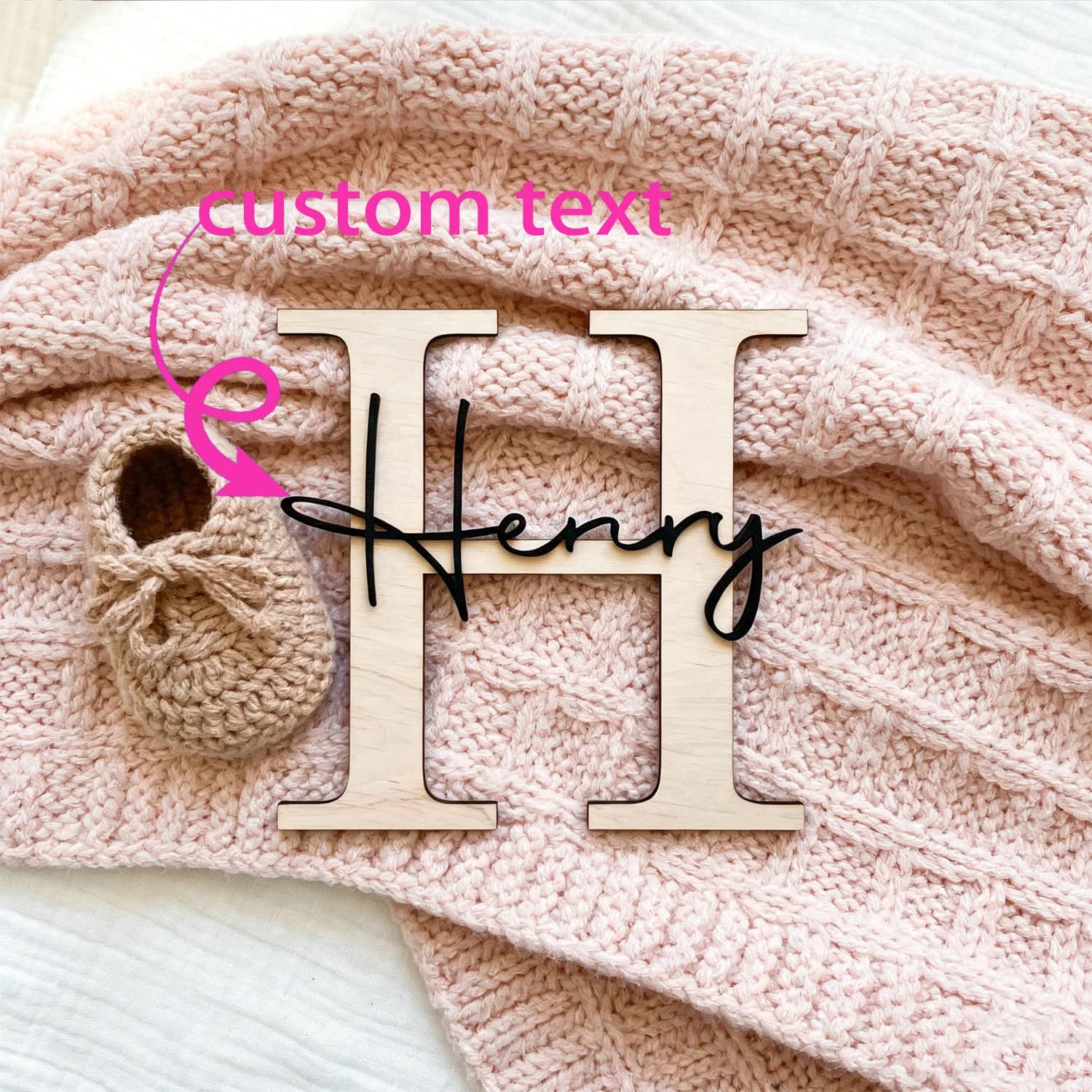 1pc Customizable Double-layer Name Tag Logo, Customizable Name, Perfect Gift for Friends and Family