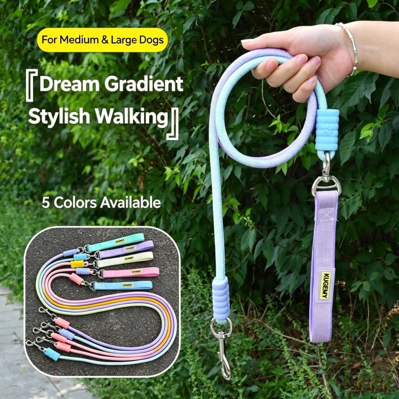 1PC Gradient Colorful Outdoor Multifunctional Dog Walking Small Dog Medium Dog Large Dog Dog Leash