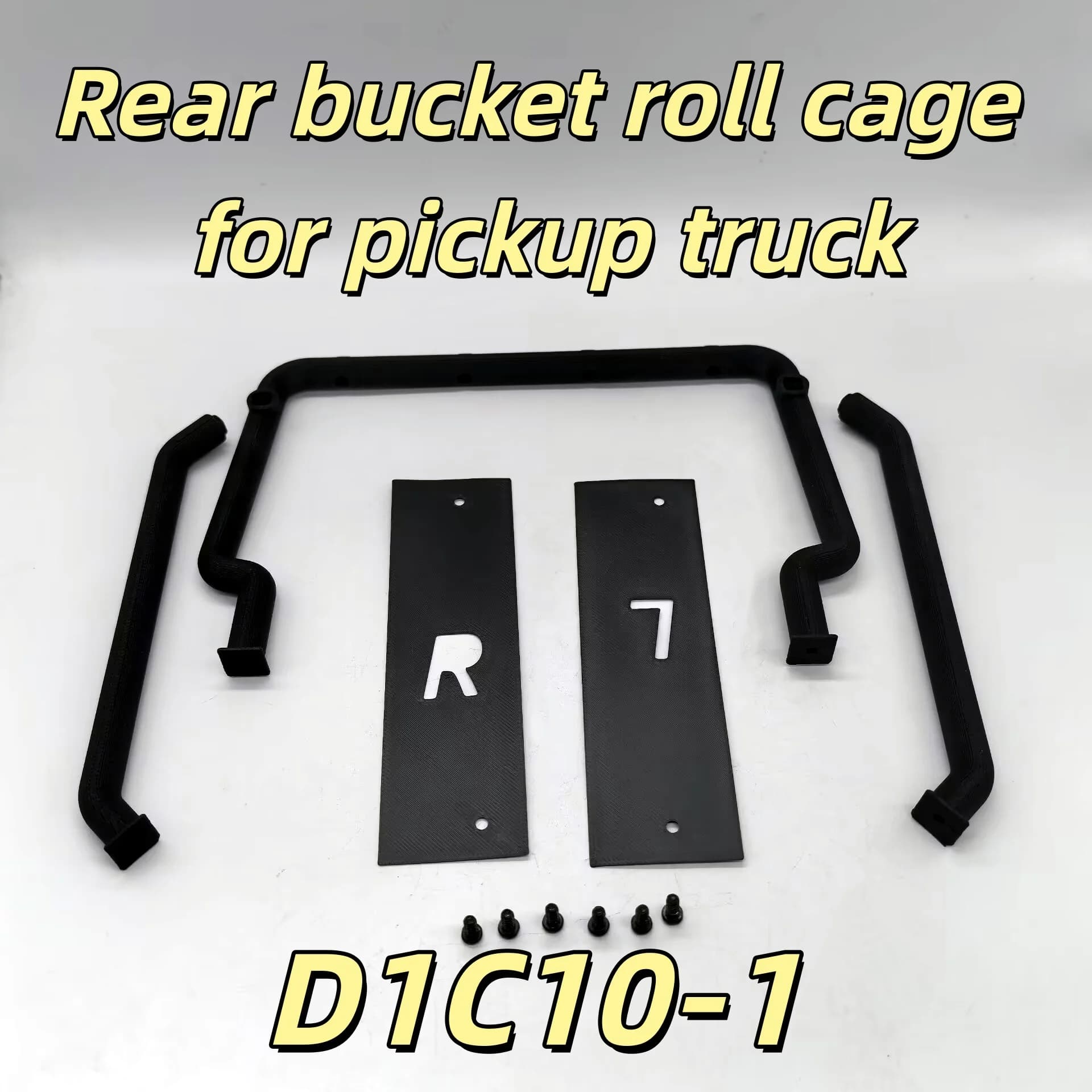 Set di gabbie antirollio RC stampate in 3D per pickup RD110 2D / Parti di aggiornamento fai-da-te per auto RC 1:10 # D1C10-1