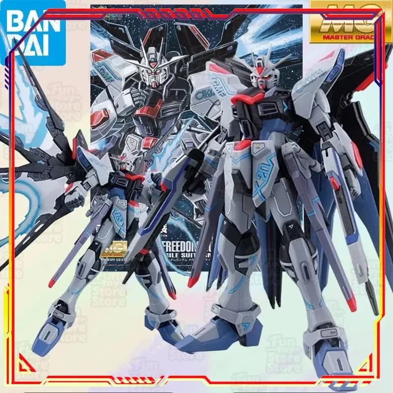 Bandai Gundam Strike Freedom MG 1/100 Model Kit Ufficiale Anime Action Figure Giocattolo da Assemblare da Collezione per Ragazzi e Fan