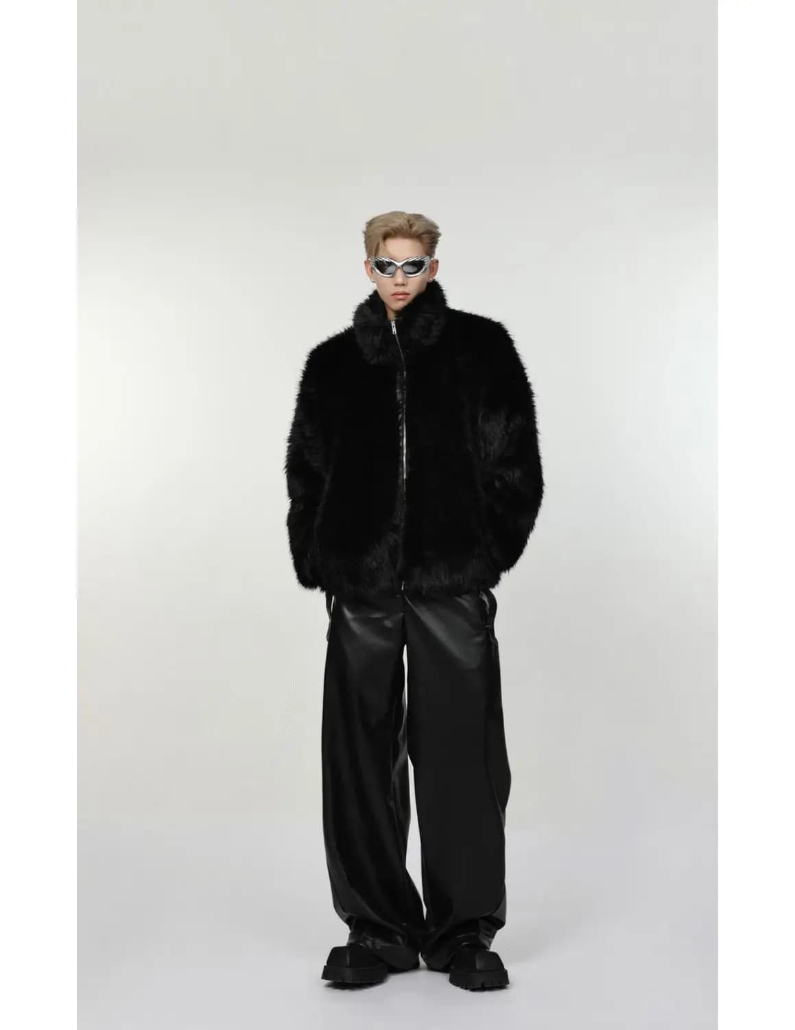 Colletto in pelliccia per giacca da uomo, abbigliamento alla moda, casual, per vita urbana, intrattenimento, feste notturne, autunno inverno, stile OL