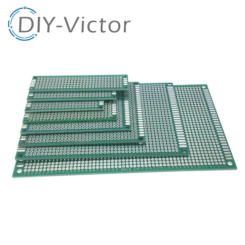 Scheda PCB universale prototipo fai-da-te a doppia faccia 9x15 8x12 7x9 6x8 5x7 4x6 3x7 2x8 cm per Arduino