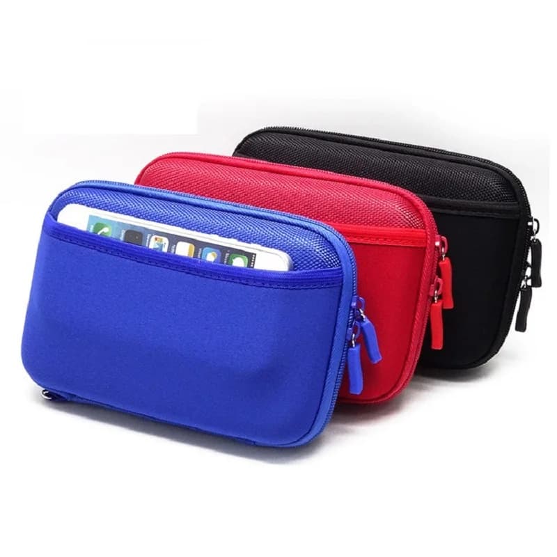 Borsa Impermeabile per Power Bank e HDD, Organizer da Viaggio per Gadget Digitali, Custodia per Telefono, Cavi, Chiavette USB, Schede di Memoria SD