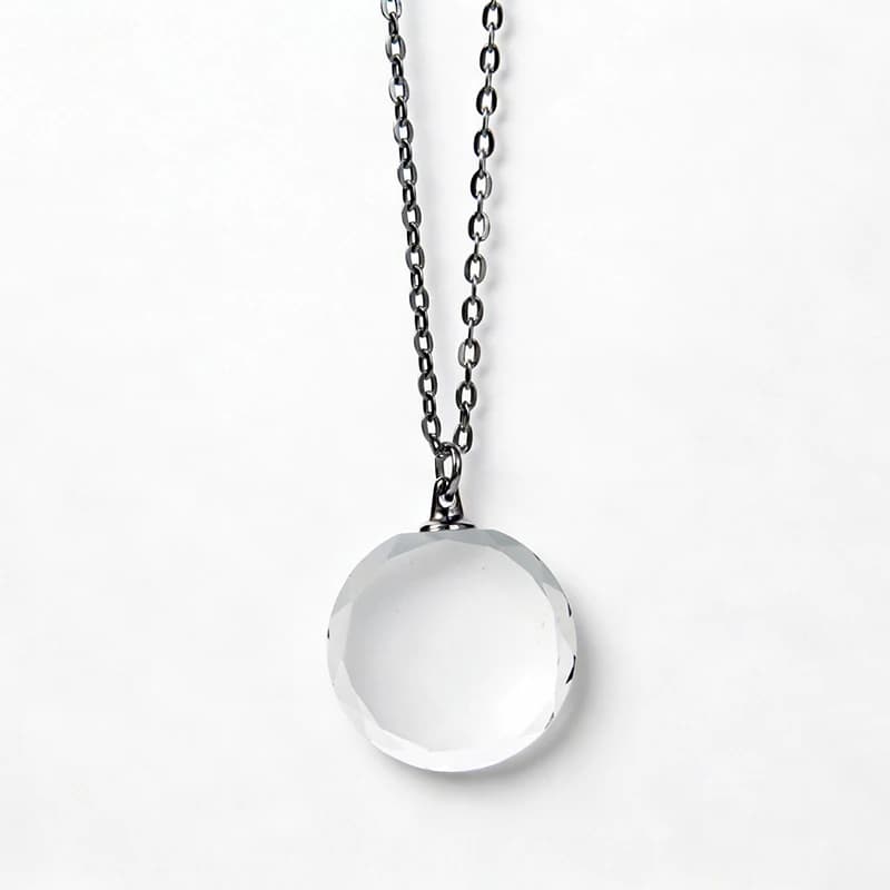 Collana in Cristallo K9 Trasparente Rotonda per Incisione Laser di LOGO, Motivi e Testo, Ciondoli in Cristallo xTool