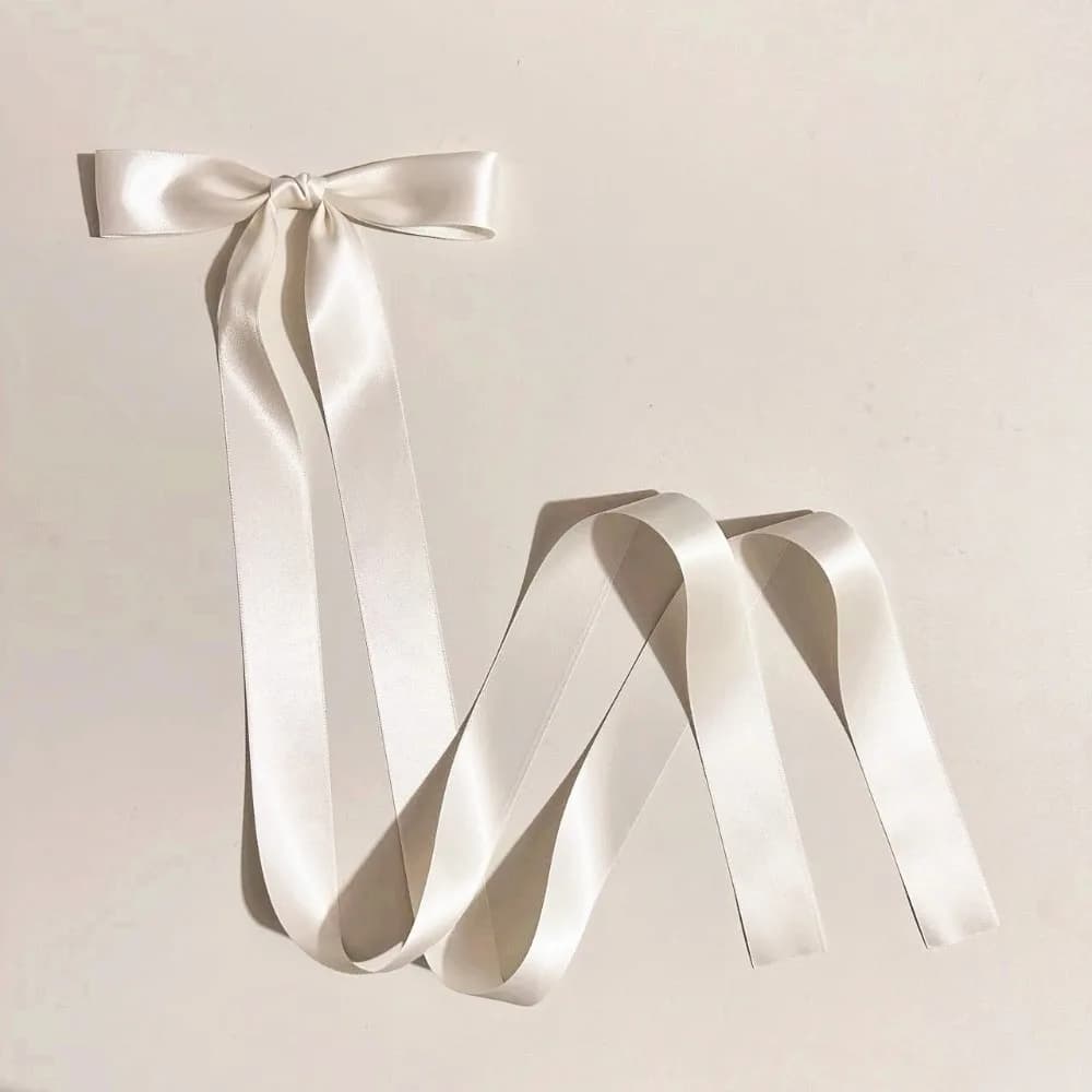Sweet Long Ribbon Bow Hair Clip JK Style Big Bowknot Barrette Hair Ornament Hair Decor