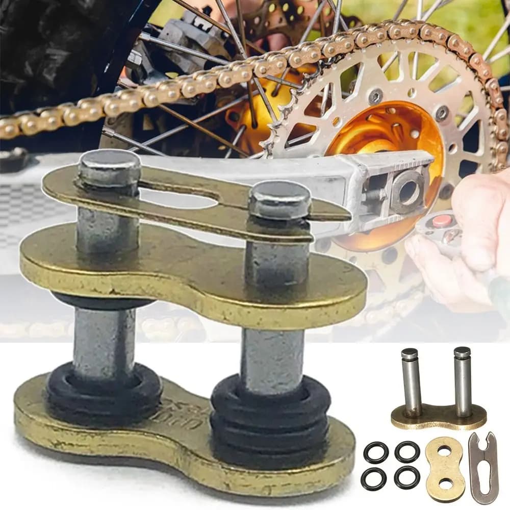 Accessori per la modifica della fibbia della catena del motociclo in oro pesante Guarnizione dell'olio Blocco del collegamento Strumento di riparazione di rinforzo Giunto O-ring DID428HV