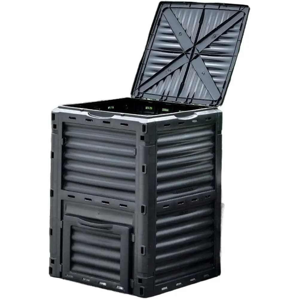 Grande contenitore per compostaggio da esterno senza BPA da 80 galloni con aerazione e facile montaggio