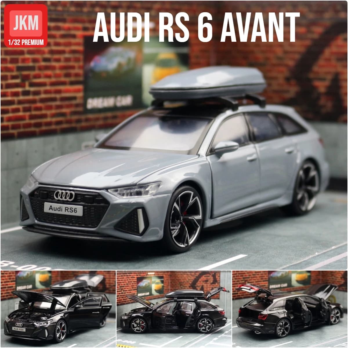 1/32 Audi RS6 in miniatura pressofuso modello di auto giocattolo suoni e porte luminose apribili collezione educativa regalo per bambini ragazzo bambino