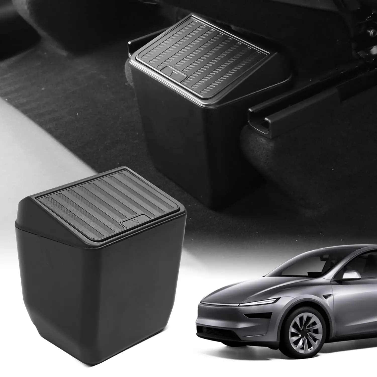 Rear Middle Garbage Bin Rear Seat Trash Can For Tesla Model Y Juniper 2025 Under Seat Storage Box Organizer Tray Car Accessories