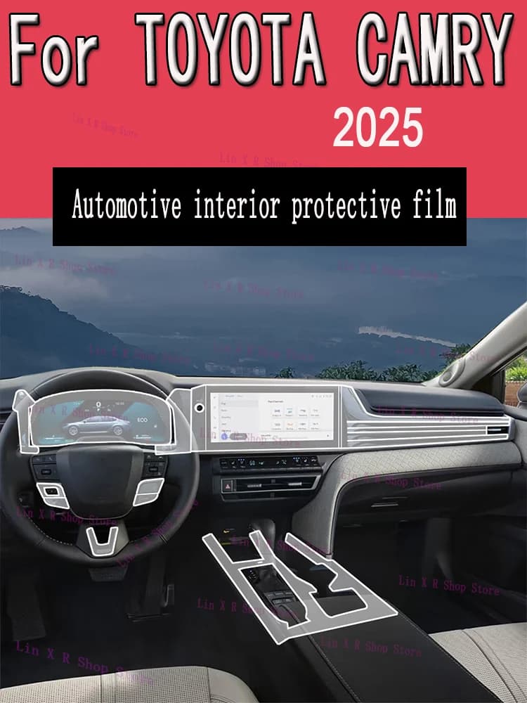 For TOYOTA CAMRY 2025 Change Panel Navigation Screen Interior Automotive TPU Protective Cover Film Anti-Graffio Adhesive