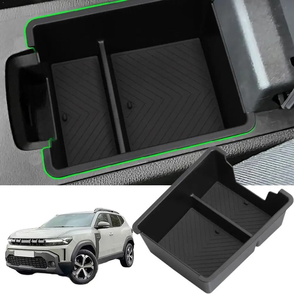 Per Dacia Duster 2025 2026 Scatola portaoggetti bracciolo auto Accessori interni Vassoio console centrale Riordino ABS