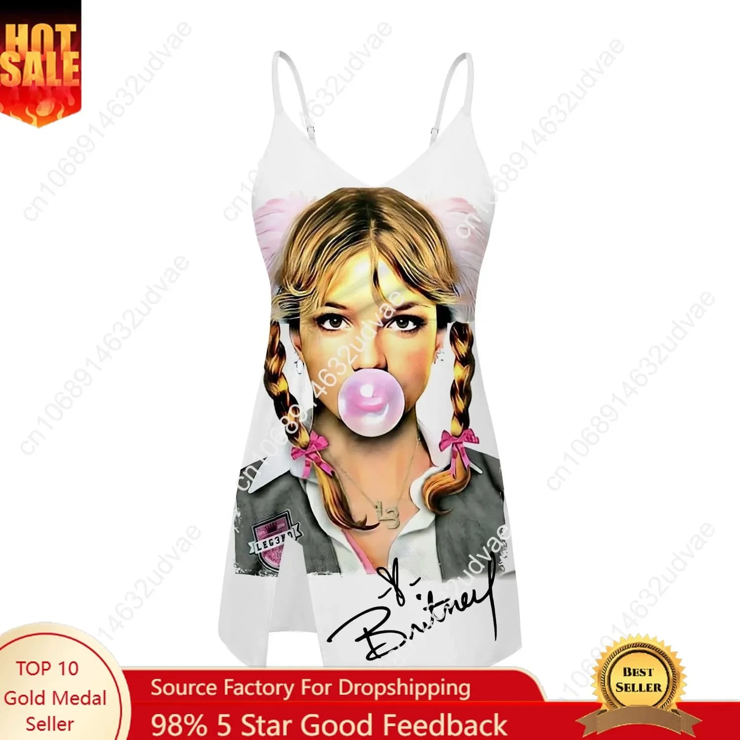 Swimwear Style Sling by Britney Spears, Fashion Custom Bikini for Party in Pool, Customized Beach Clothing