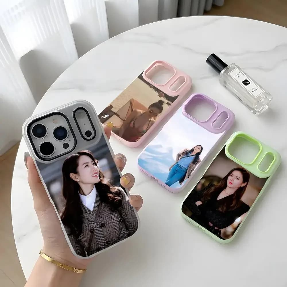 Custodia per telefono S-Son Ye-jin in gel a doppio strato antiurto per iPhone 17 16 15 14 13 12ProMax