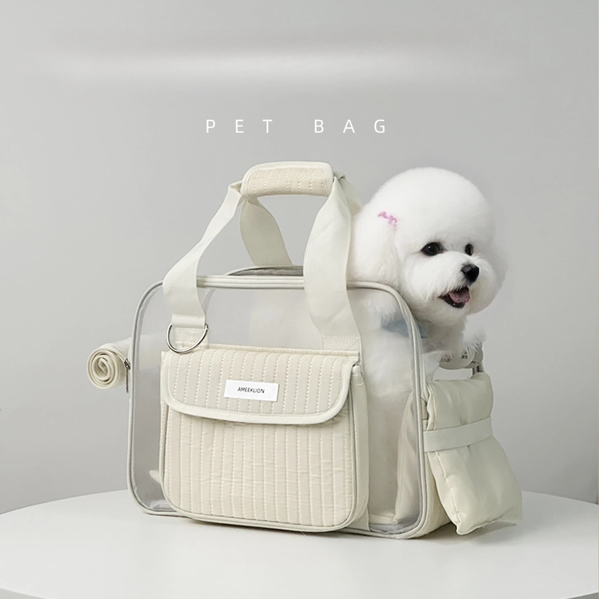 Korea Simple Breathable Cat Carriers Transport Samll Dog Bags Outdoor Travel Pet Backpack