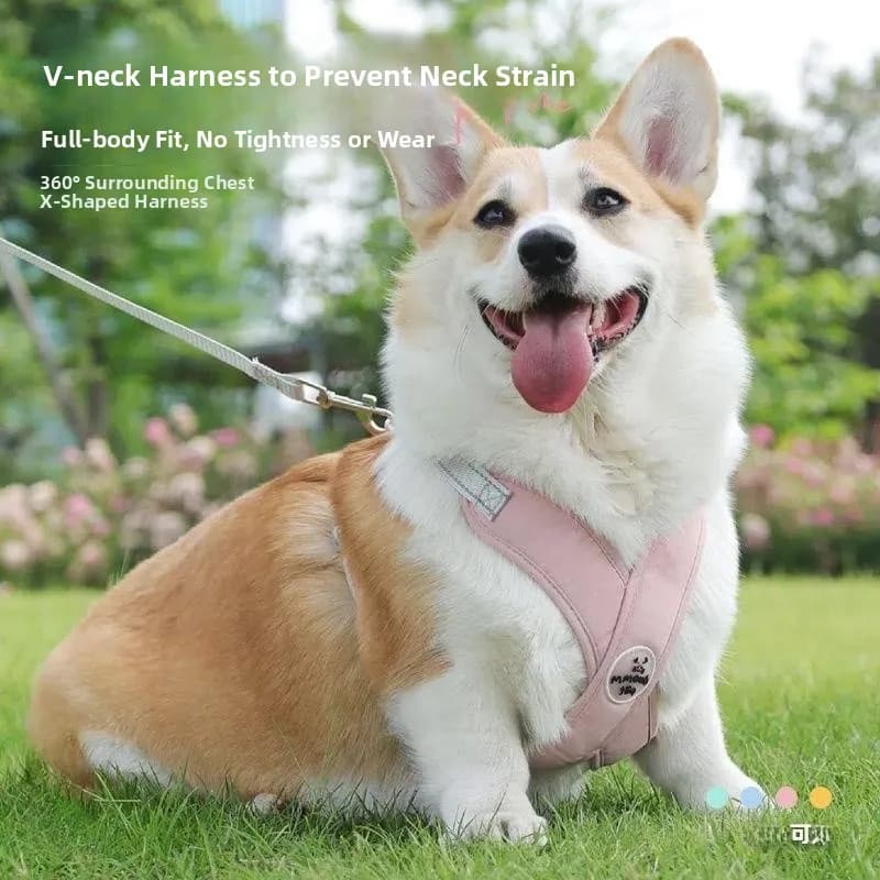 Nuovo Guinzaglio per Cani 2026 Stile Gilet Anti-Schiacciamento, Cinghia per il Collo, Accessori per Animali Domestici, Corda Anti-Fuga, Design Confortevole Anti-Strozzamento
