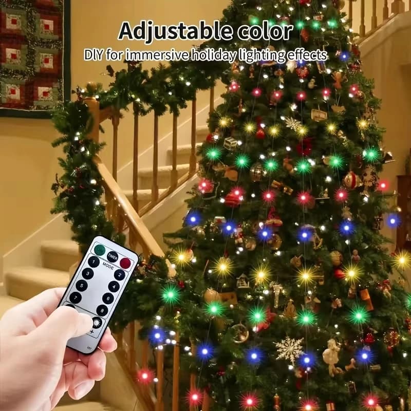 Luci a corda a LED per albero di Natale Luci a cascata impermeabili di Natale Decorazione Decorazione per atmosfera di festa di Natale