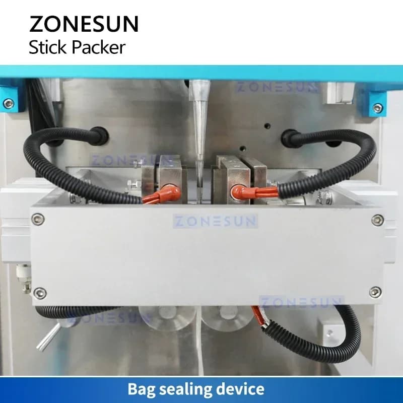 ZONESUN ZS-FS240LS Liquid Filling Sachet Packaging and Sealing Machine with Ketchup Pasta Sauce Packet Mixing Heating Coding