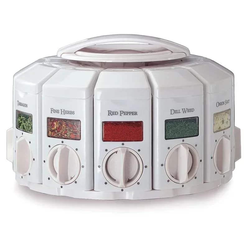 Set di Barattoli per Spezie Girevoli con Coperchio Ermetico per la Conservazione in Cucina