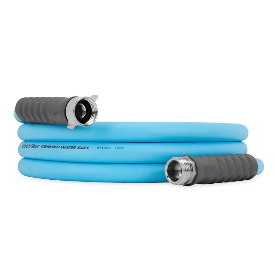 Tubo per Acqua Potabile EVOflex da 3 Metri, Diametro Interno 5/8, Senza BPA, Resistente ai Raggi UV per Campeggio, Camper, Giardino, Blu