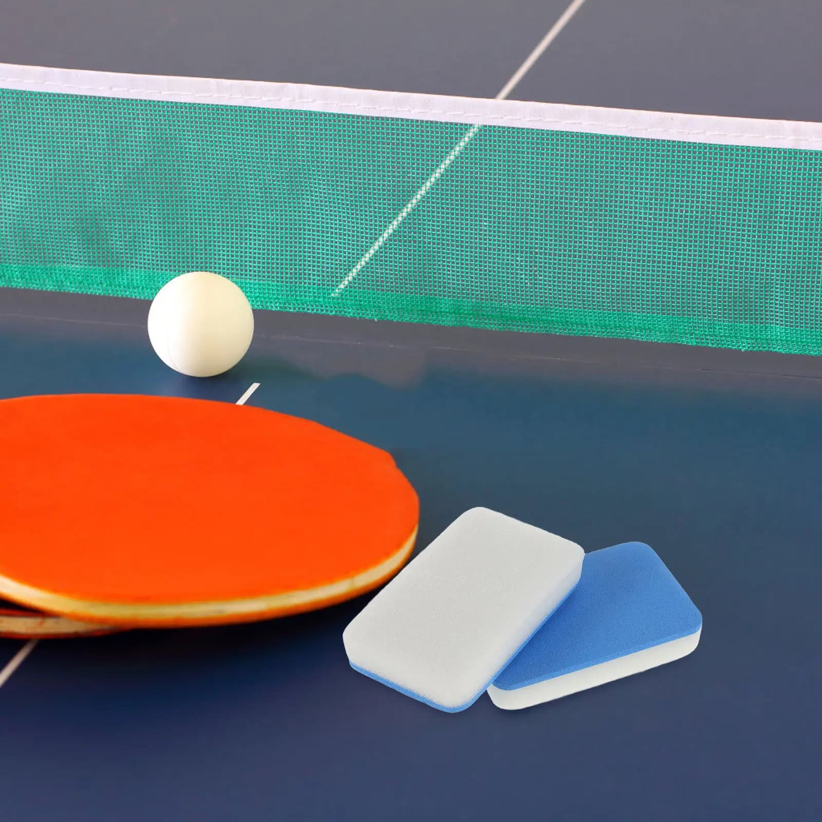 2 Pieces Ping Pong Rack Cleaner, Efficient Soft Sponge Cleaner for Rackets Cleaner, External Rack Cleaning Tool, Reusable Brush