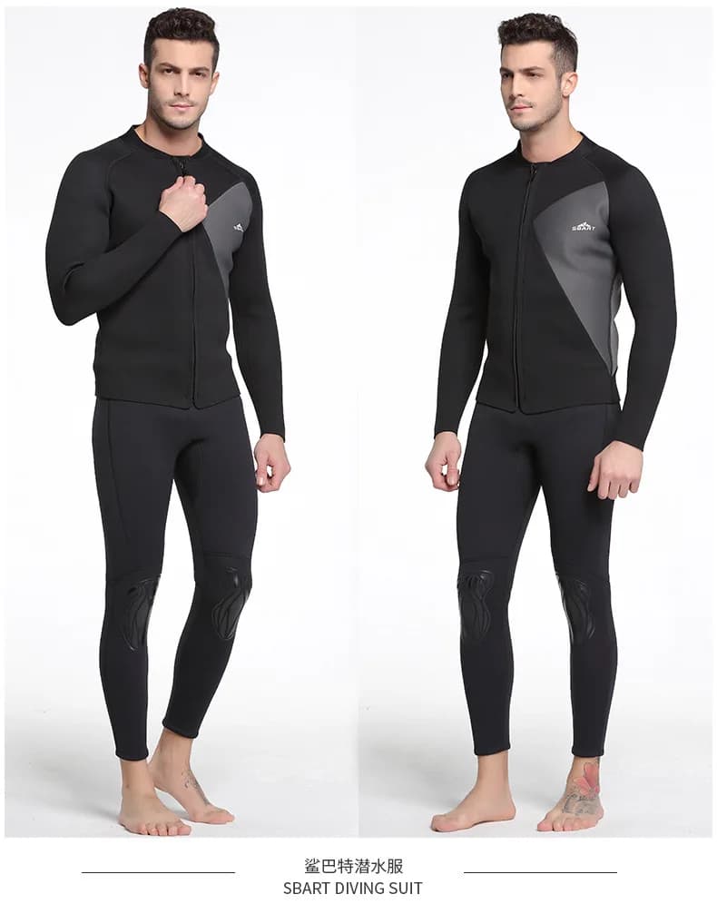 Muta da sub da 3MM isolamento addensato e resistenza al freddo tuta da nuoto invernale snorkeling immersioni profonde split a maniche lunghe