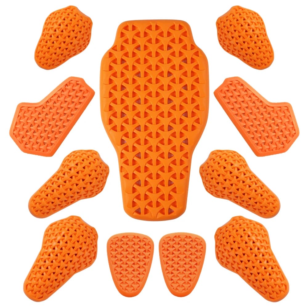 WOSAWE Armatura per moto Certificata CE Inserto per giacca Protezione per la schiena Protezione per il torace e le ginocchia Spalline Gomitiera Certificato CE