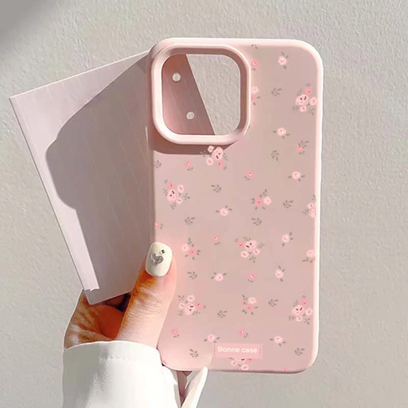 INS Corea Fiore Rosa Cassa Del Telefono Per iPhone 17 16 15 14 13 12 11 Pro Max 16 Plus 17 Aria Antiurto Candy Morbida Paraurti Custodie Copertura