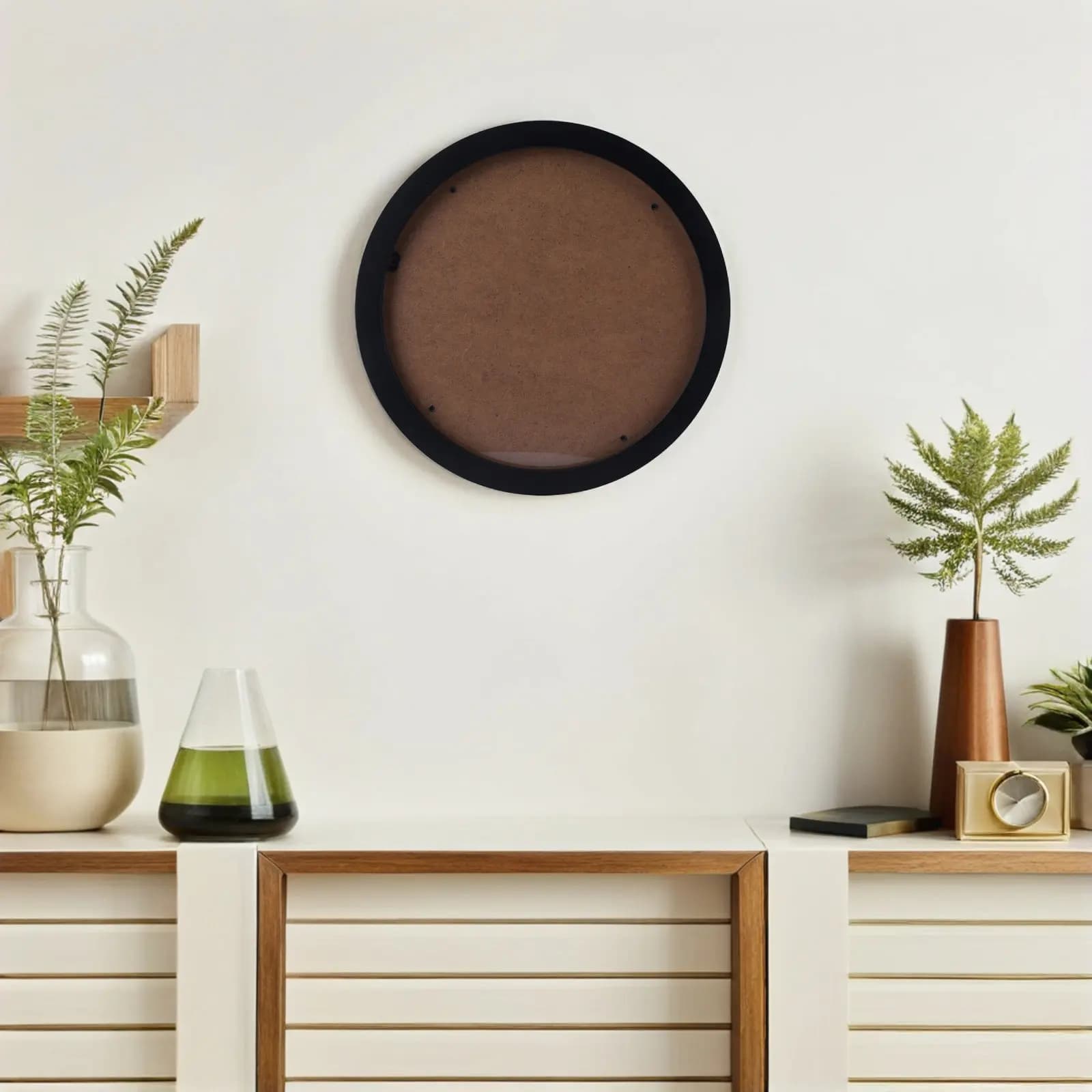 Wooden Round Frame for Photo, Decorative Hanging for Living Room, Bedroom, Wedding Exhibition