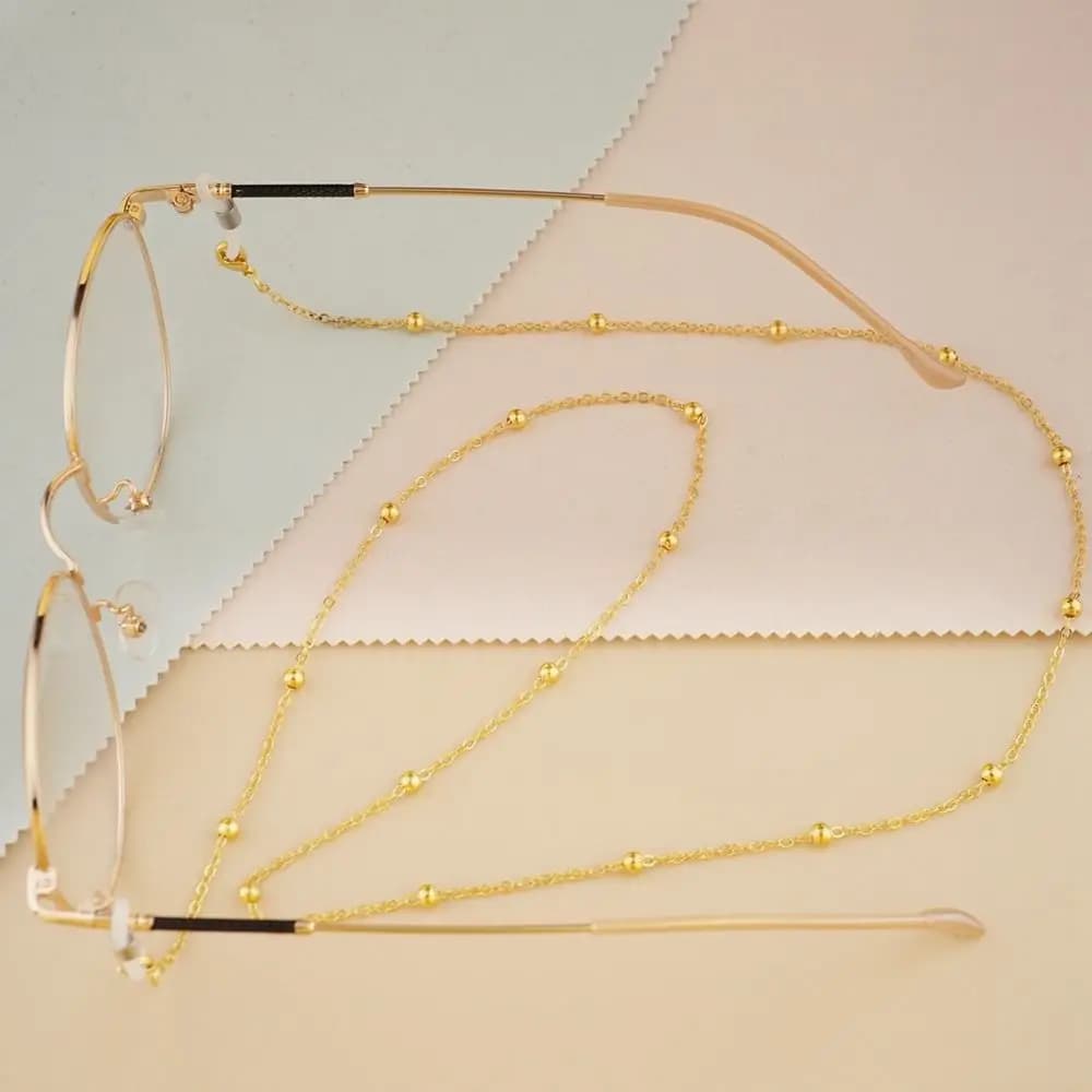 Mask Lanyard Metal Chain Anti-lost Beads Chain Hanging Chain Mask Chain Spectacle Cord Metal Glasses Chain Sunglasses Chains