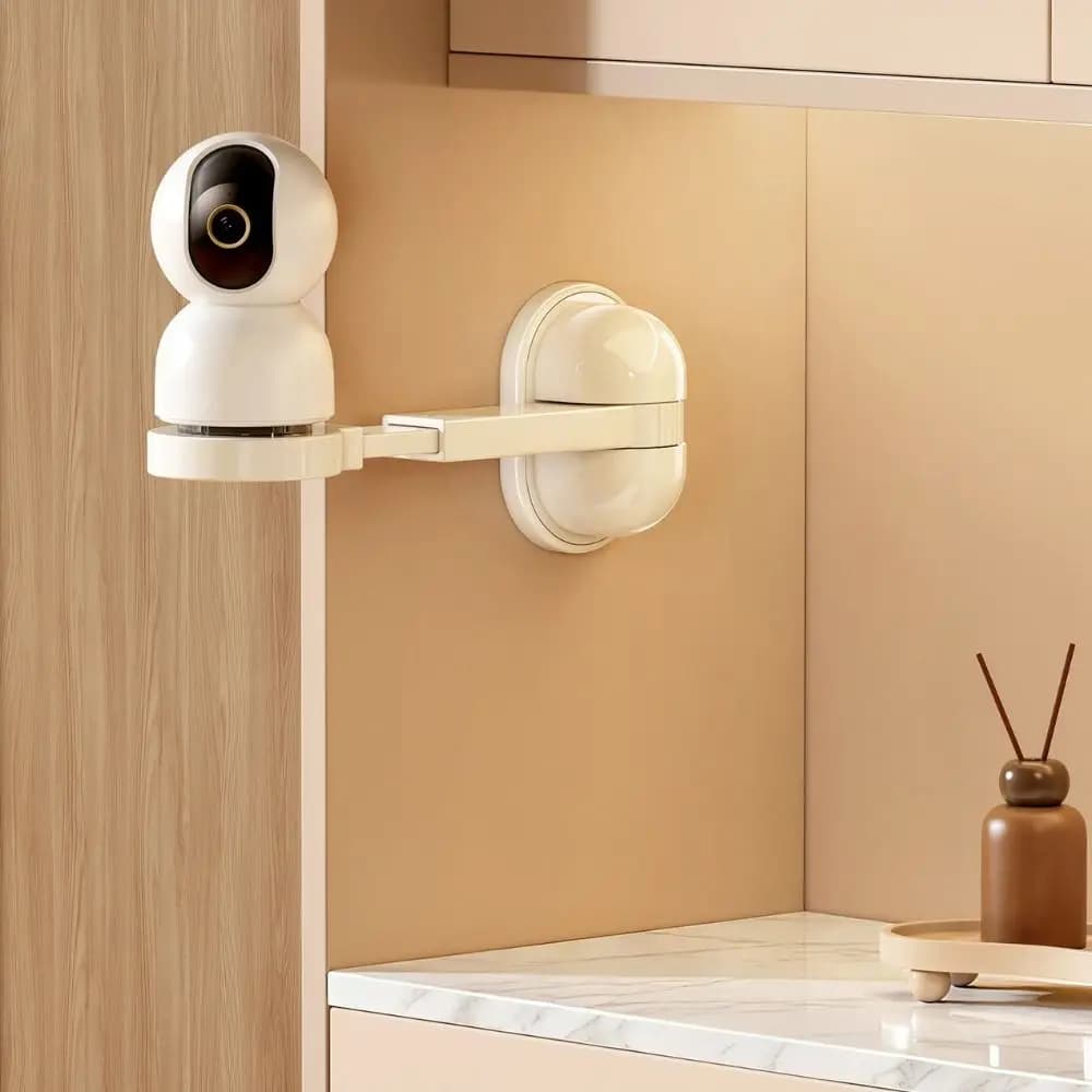 New Self-adhesive Security Surveillance Camera Stand Adjustable Wall-Mounted Camera Wall Shelf Stable Punch-Free Camera Holder