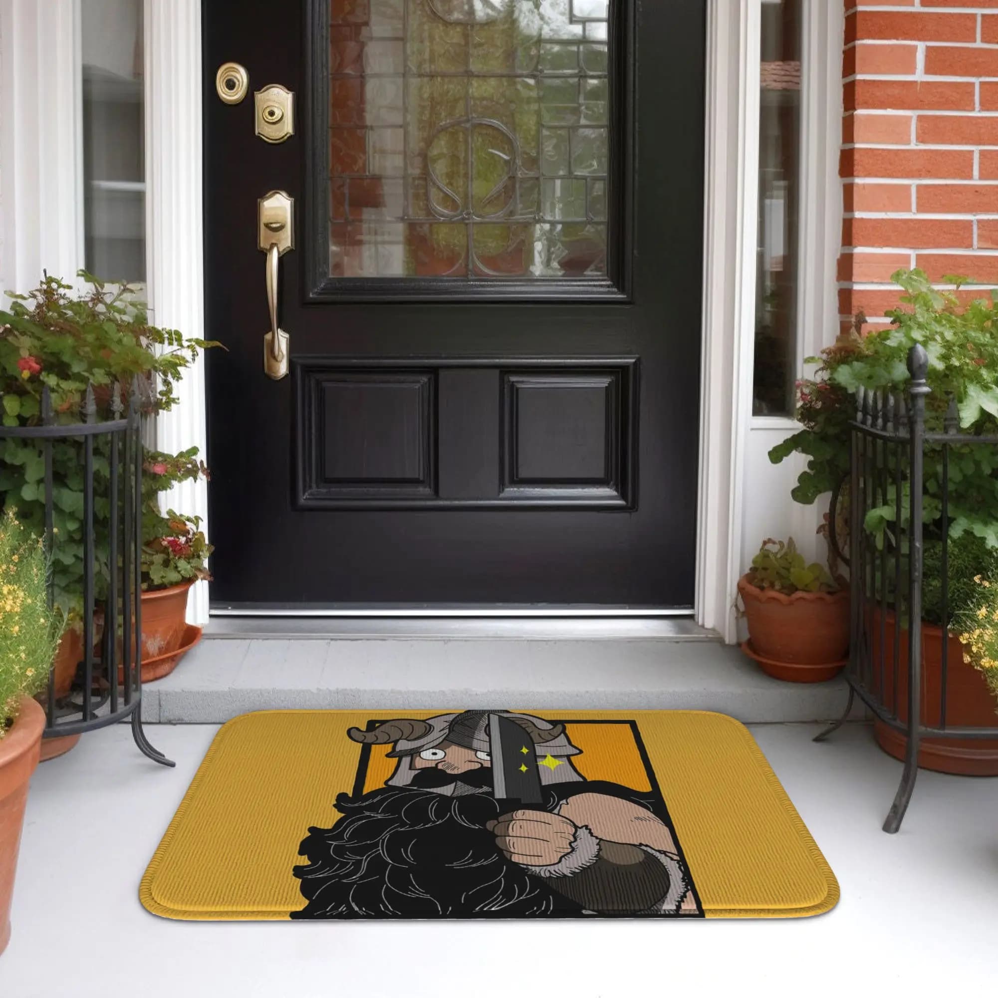 Dungeon Meshi Senshi Anime Doormat Kitchen Entrance Home Floor Mat Tappeto antiscivolo per la camera da letto