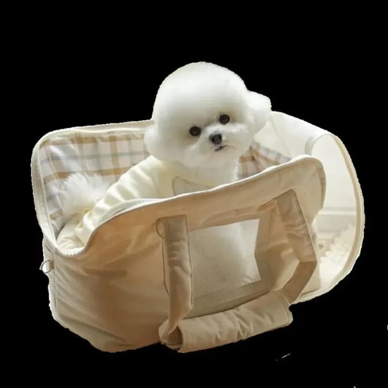 Borsa da viaggio per animali domestici beige per il tempo libero Borsa da trasporto per cani e gatti