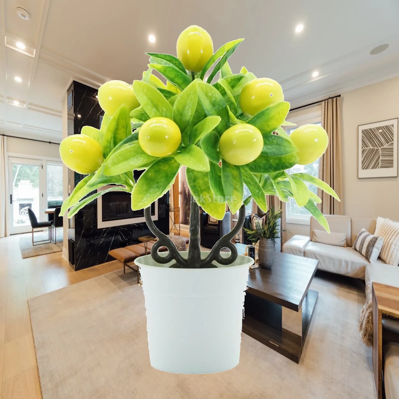 Artificial Potted Plants Realistic Tabletop Bonsai Small Fake Plant Centerpiece Home Decoration for Living Room Desk