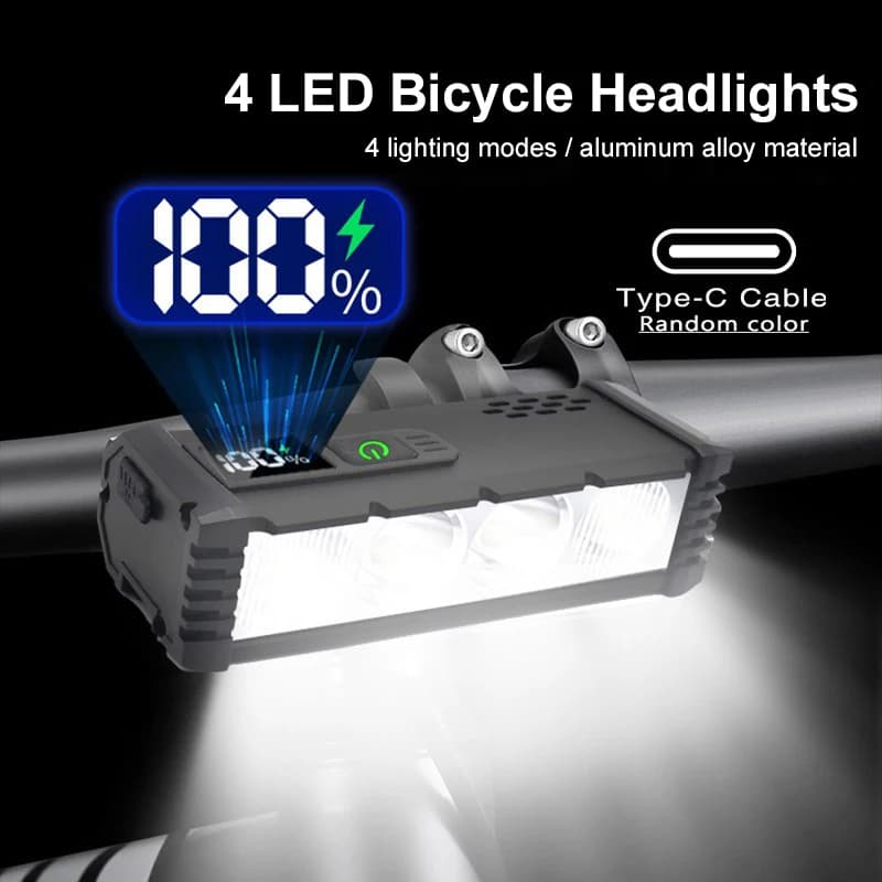 Luce Notturna per Bicicletta, Illuminazione per Mountain Bike e Bici da Strada, Luce Frontale per Ciclismo Notturno