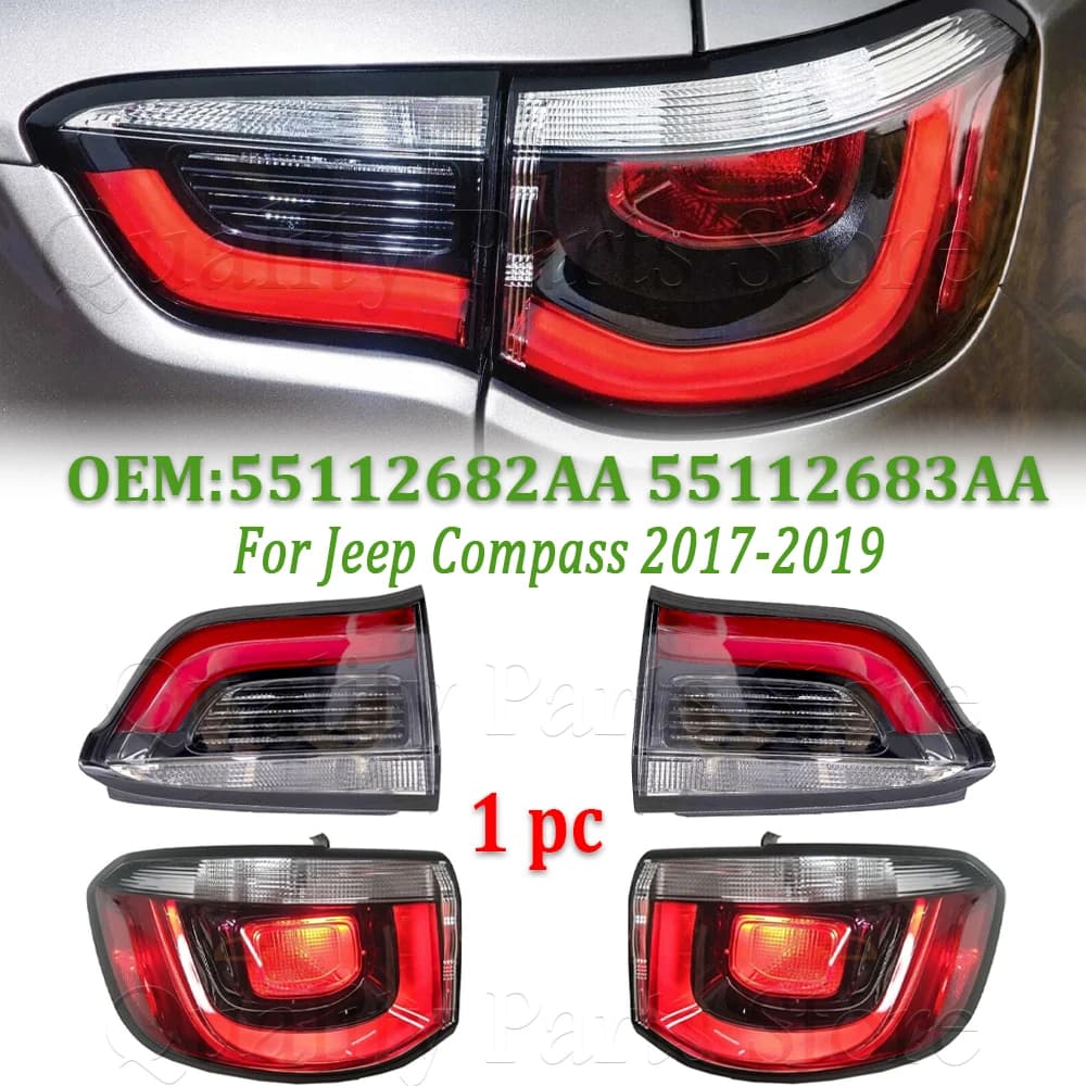 Nuovo Per Jeep Compass 2017-2019 Auto Posteriore Fanale posteriore Indicatore di direzione Fanale posteriore Lampada di coda 55112682AA 55112683AA 55112684AA 55112685AA