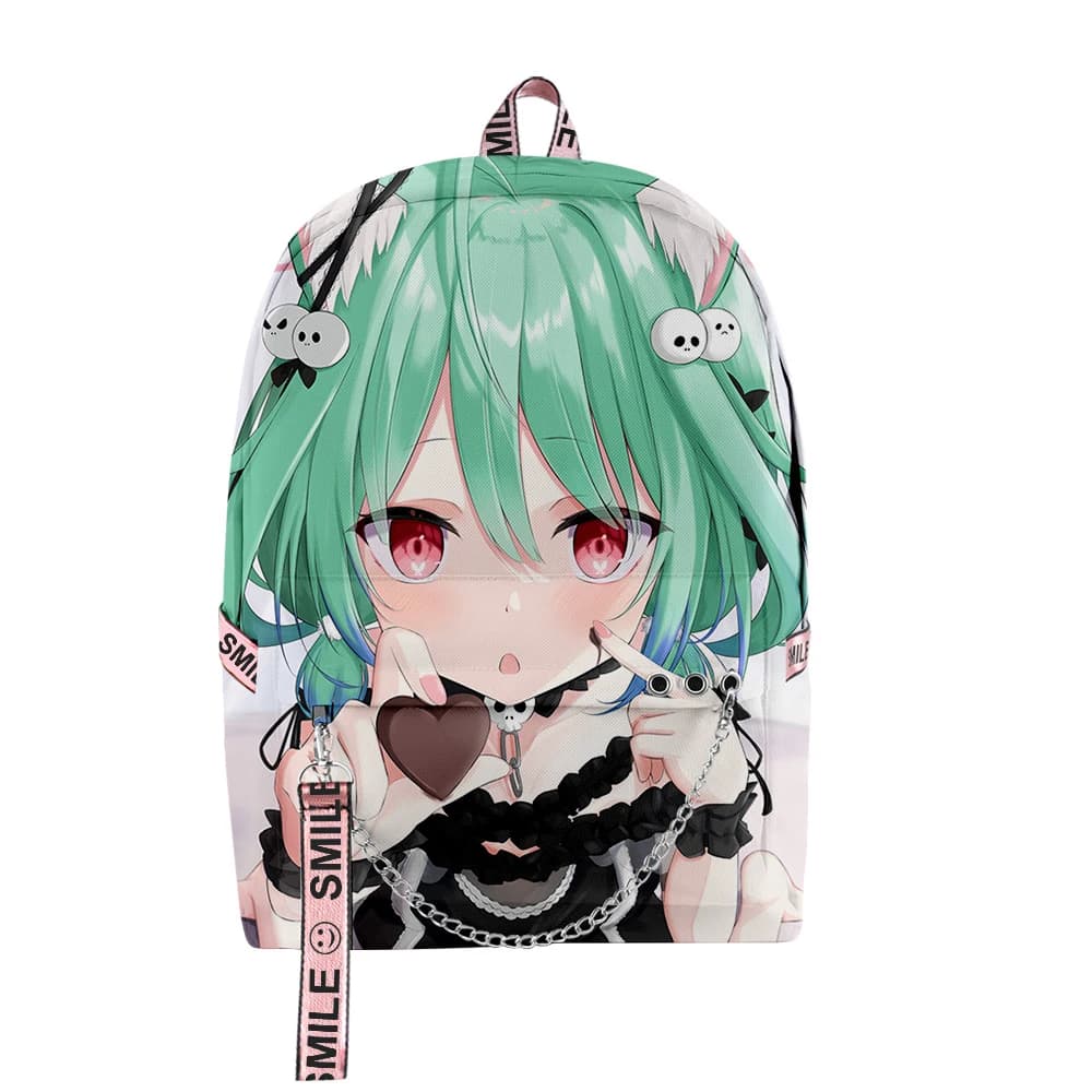 Borse da scuola classiche e originali Hololive Uruha Rushia, zaini da viaggio multifunzione unisex con stampa 3D Oxford, impermeabili, per notebook
