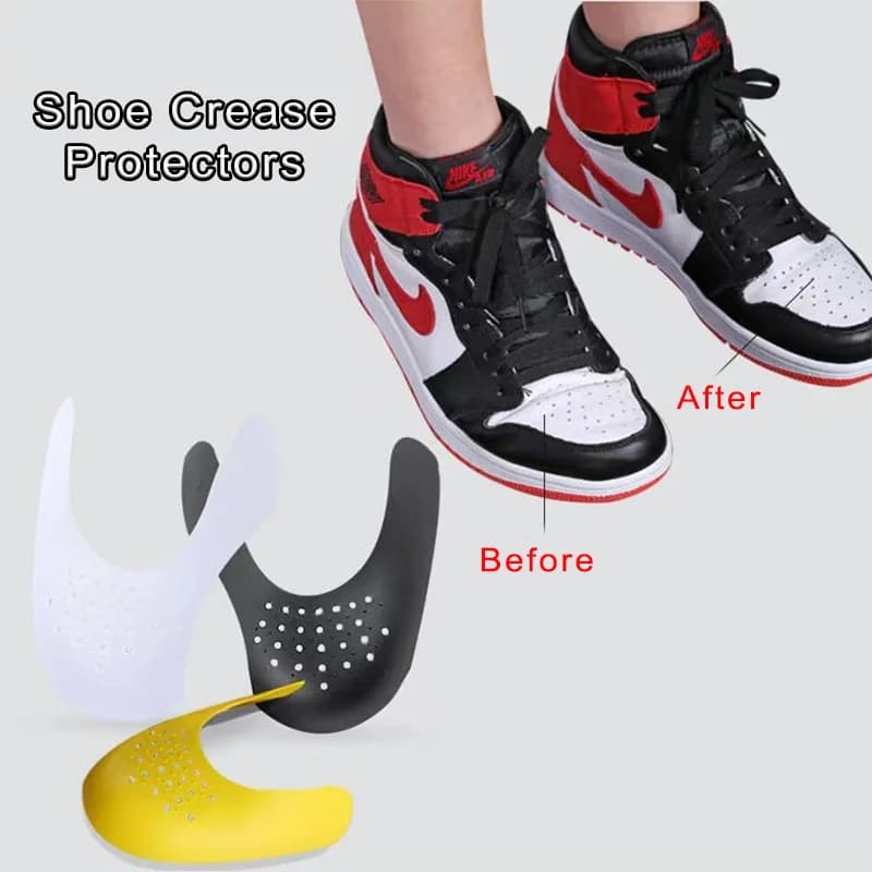 1 paio di protezioni antipiega per scarpe, anti-vinco, flessioni, crepe, puntale, supporto per barella per scarpe, scarpe da ginnastica leggere con scudo per mantenere