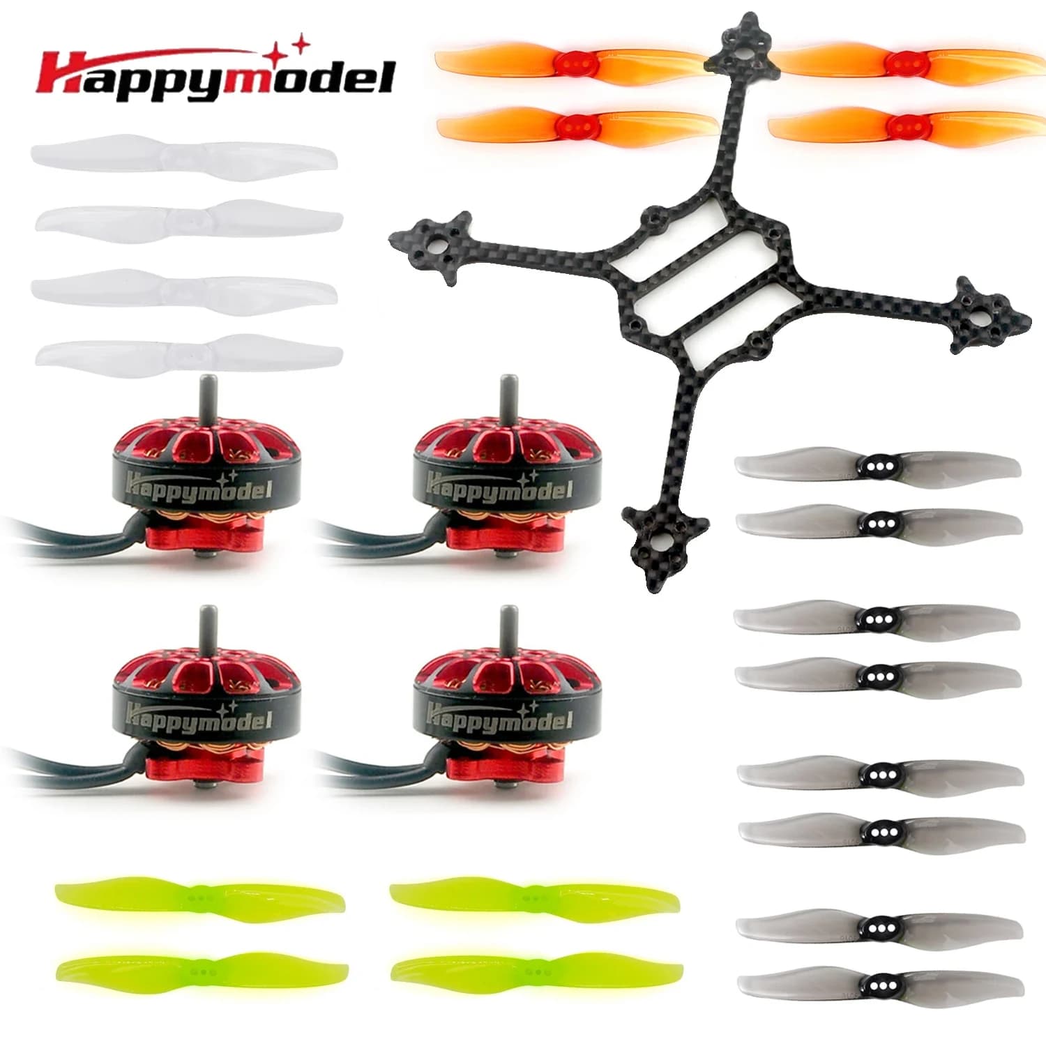 HappyModel Crux3 3in Toothpick Frame Kit EX1202.5 8000KV Brushless Motor Gemfan 3018 Propeller for RC FPV Drone Racing DIY Parts