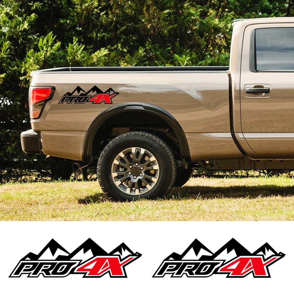 Truck Graphic Pro 4X Car Vinyl Decor Sticker Cover for Nissan Navara Warrior ST SL Titan Pro4X S SV