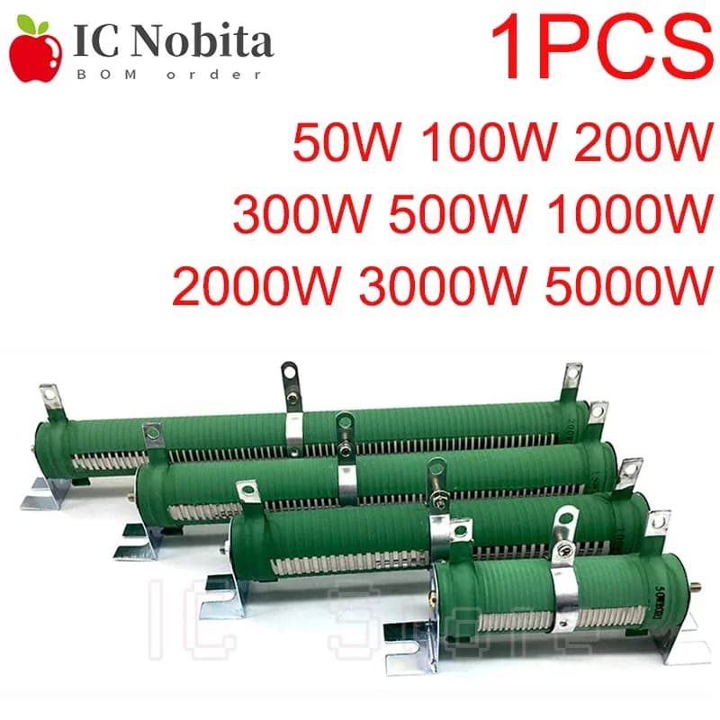1PCS Resistore a filo avvolto regolabile 50W 100W 200W 300W 500W 1000W 2000W 3000W 5000W RX20-T Reostato scorrevole ad alta potenza in ceramica