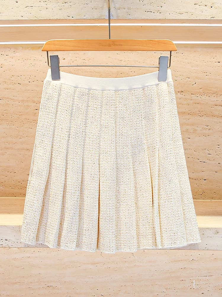 S Home South Oil High End Women's Fashion Spring 2025 Miniature Woolen Coarse Flowered Short Half-length Skirt for Women